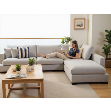 Karma 3 Seater Chaise Lounge lady.png