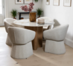 Titoni Round Dining Table with 4 Megan fabric chairs.png
