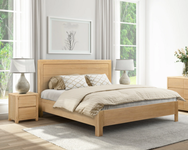 Oaky Headboard Natural oak bed headboard.